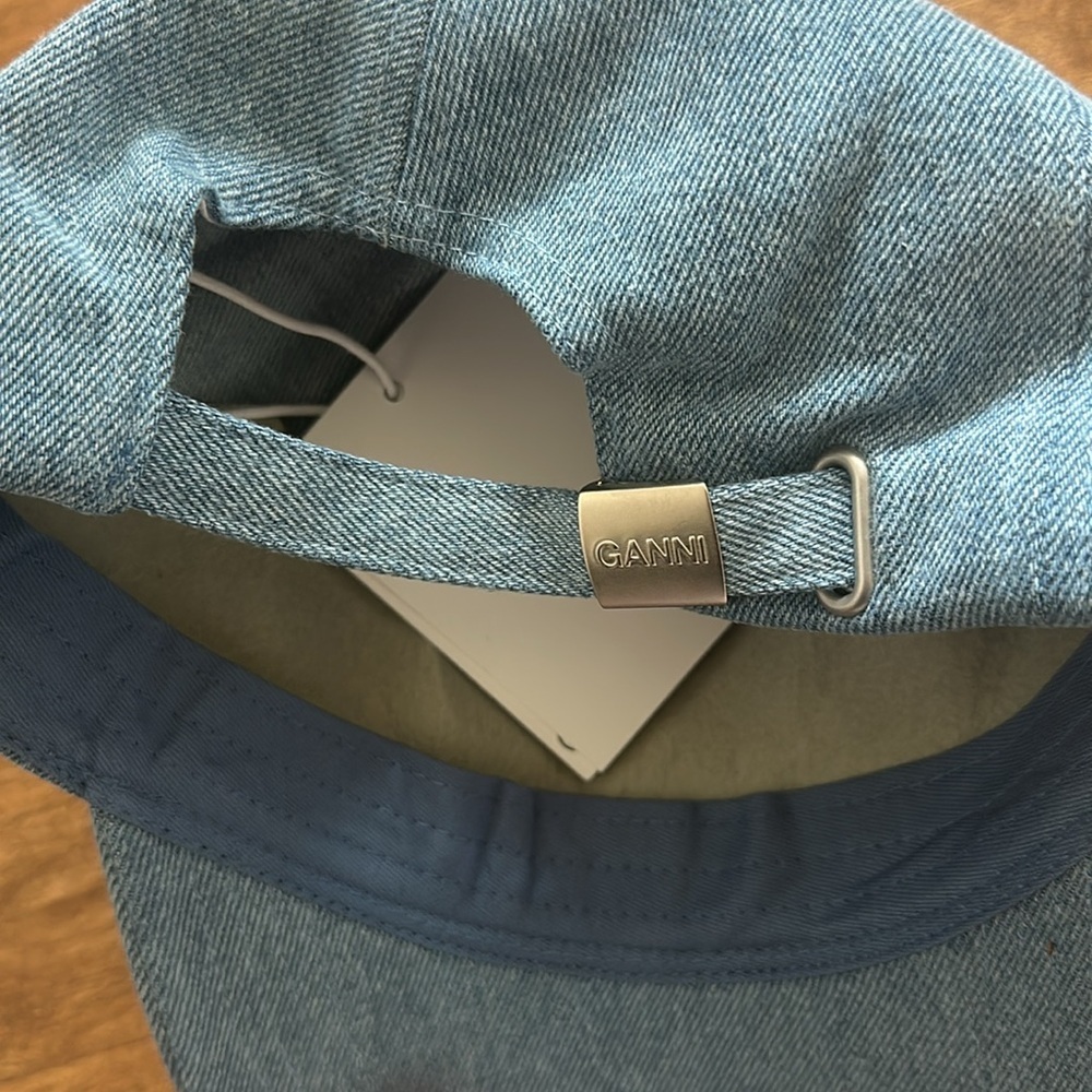NWT Ganni Denim Cap  Hat | OS - Picture 7 of 8